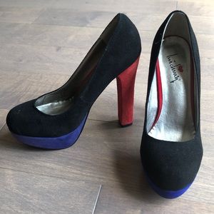Colored Platform Pumps 💙🖤❤️